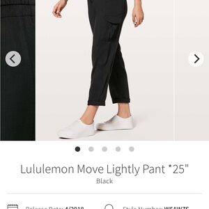 Lululemon Black Move Lightly Pant Black Size 10